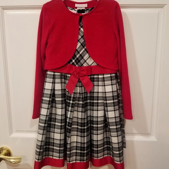 Bonnie Jean Other - Girls' Bonnie Jean Dress with Cardigan, size 8, NWOT